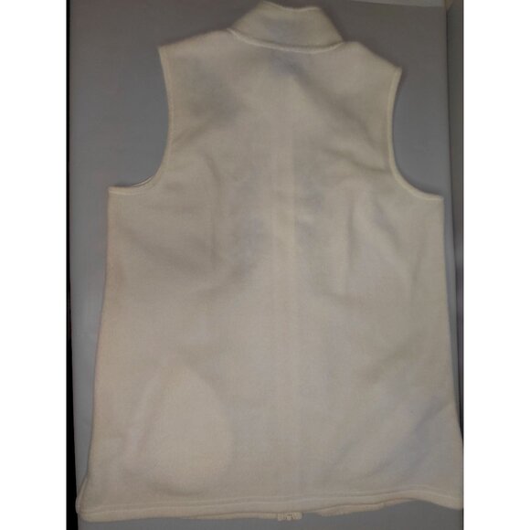 Quacker Factory Womens Embroidered Full Zip Fleece Vest Size M White - Picture 2 of 10